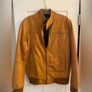Vintage Zara leather biker jacket “medium”